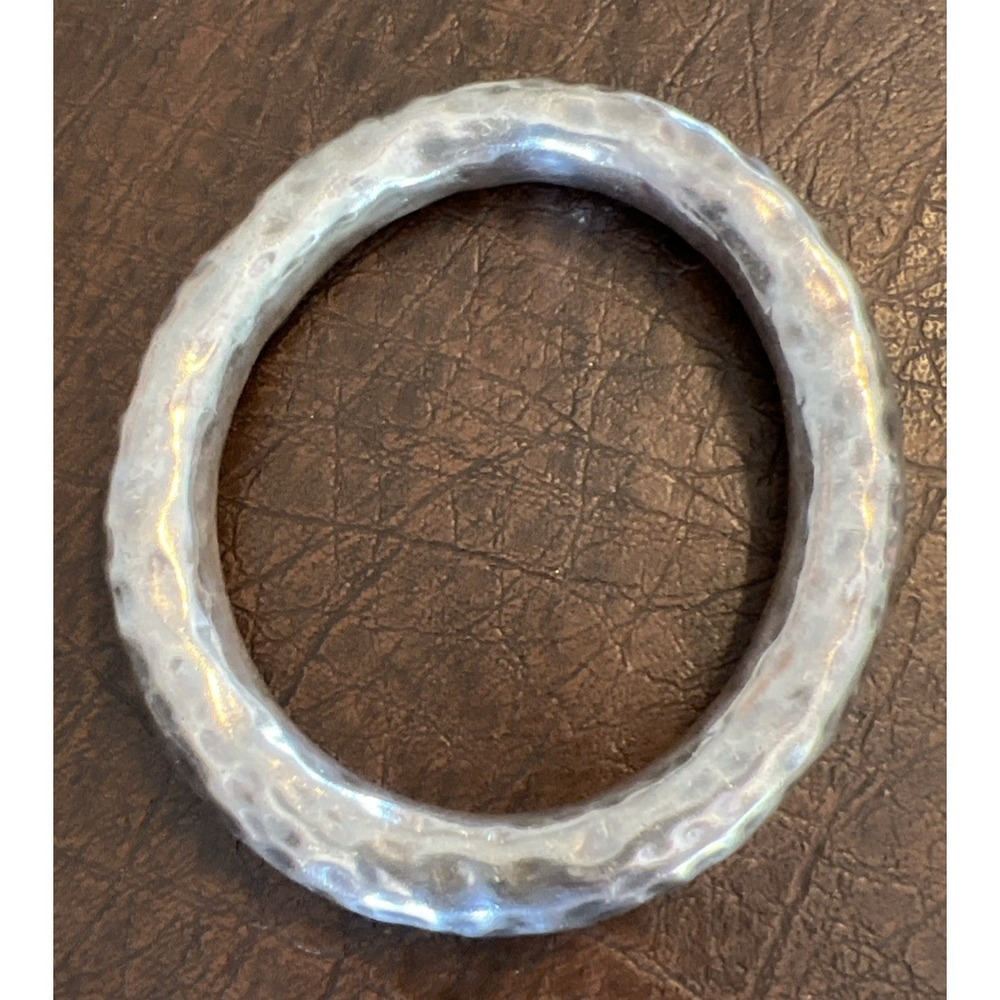 SILPADA Sterling Silver HEAVY Hammered OVAL CHUNKY BANGLE Bracelet .925 - Picture 2 of 12